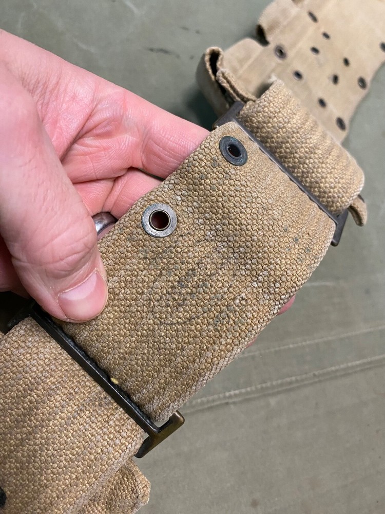ORIGINAL WWI US ARMY M1910 INFANTRY M1903 RIFLE 10 POCKET AMMO BELT-RUSSELL