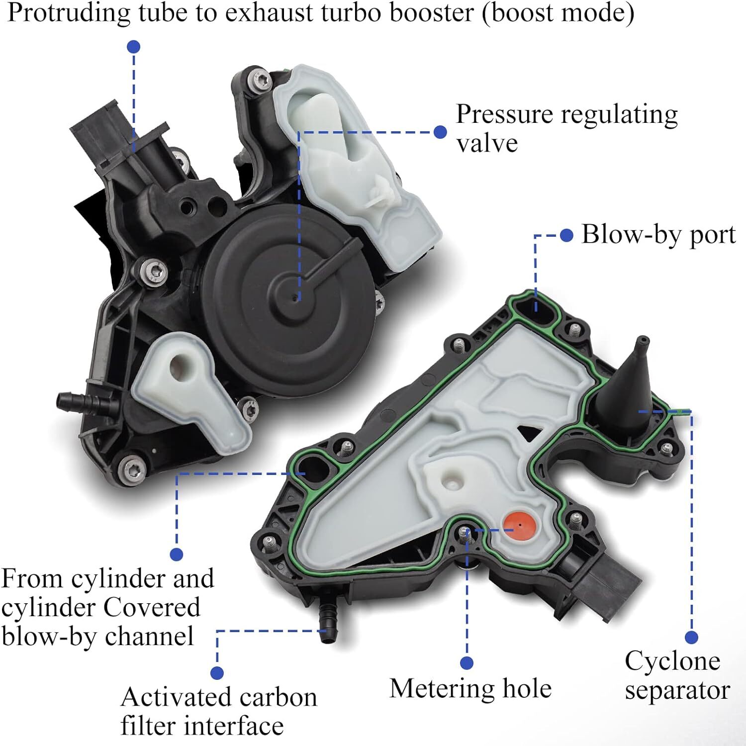 06K103495AH PCV Valve Oil Separator For 2014-2020 Golf GTi Jetta 1.8T 2.0T