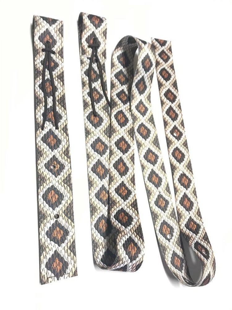 Cinch strap set rattlesnake pattern