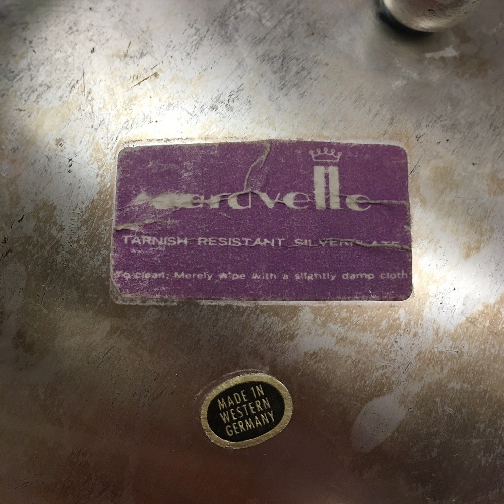 VTG Caravelle Silverplate Candy Dish Western Germany Tarnish Resistant Silver