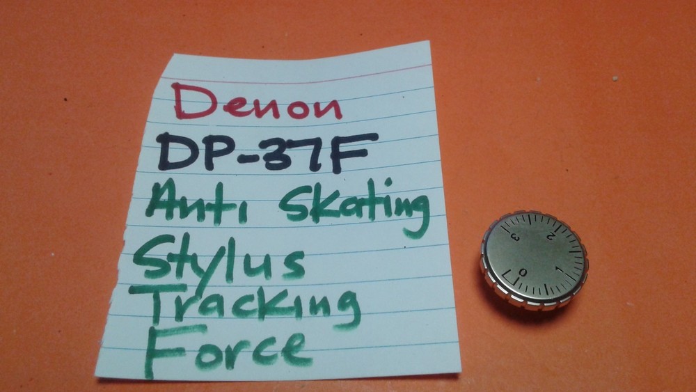 📈DENON DP-37F TURNTABLE ANTI SKATING STYLUS TRACKING FORCE KNOB