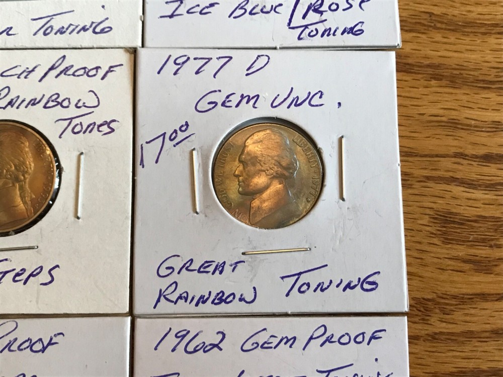toned Jefferson Nickels