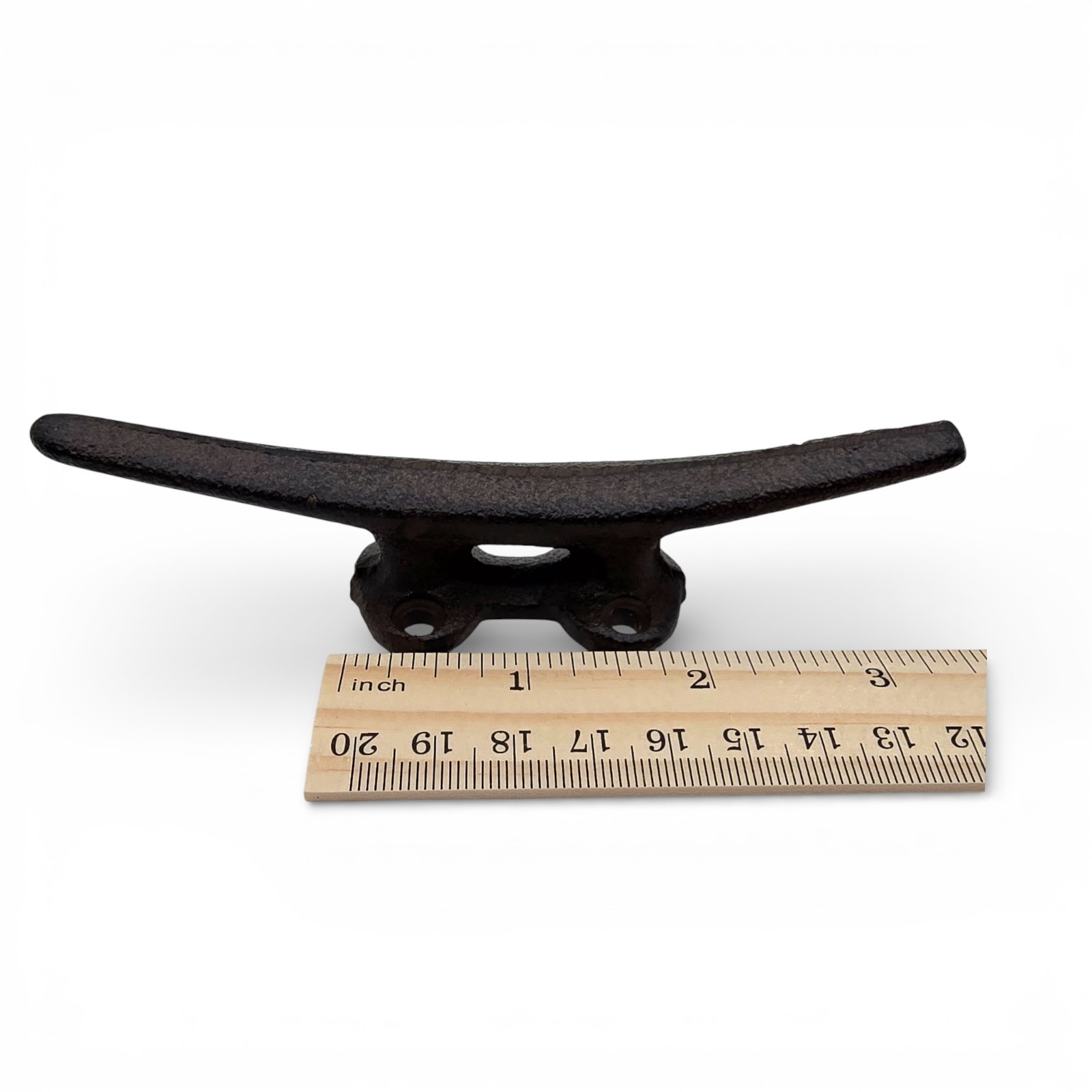 Cleat Boat Hook Handle Cast Iron Ship Dock Nautical Decor Rustic Finish 5 inch