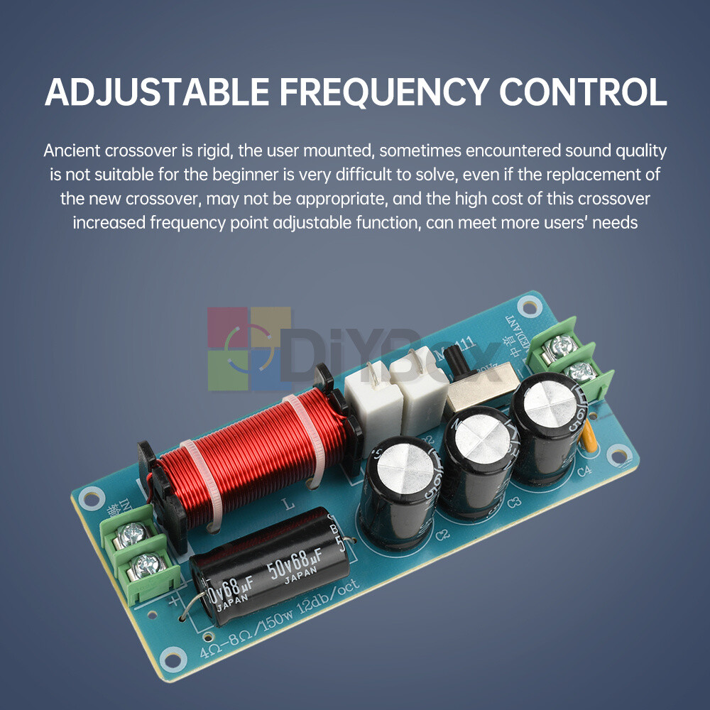 150W Midrange Speaker Frequency Divider Audio Crossover For HiFi Audio Amplifier