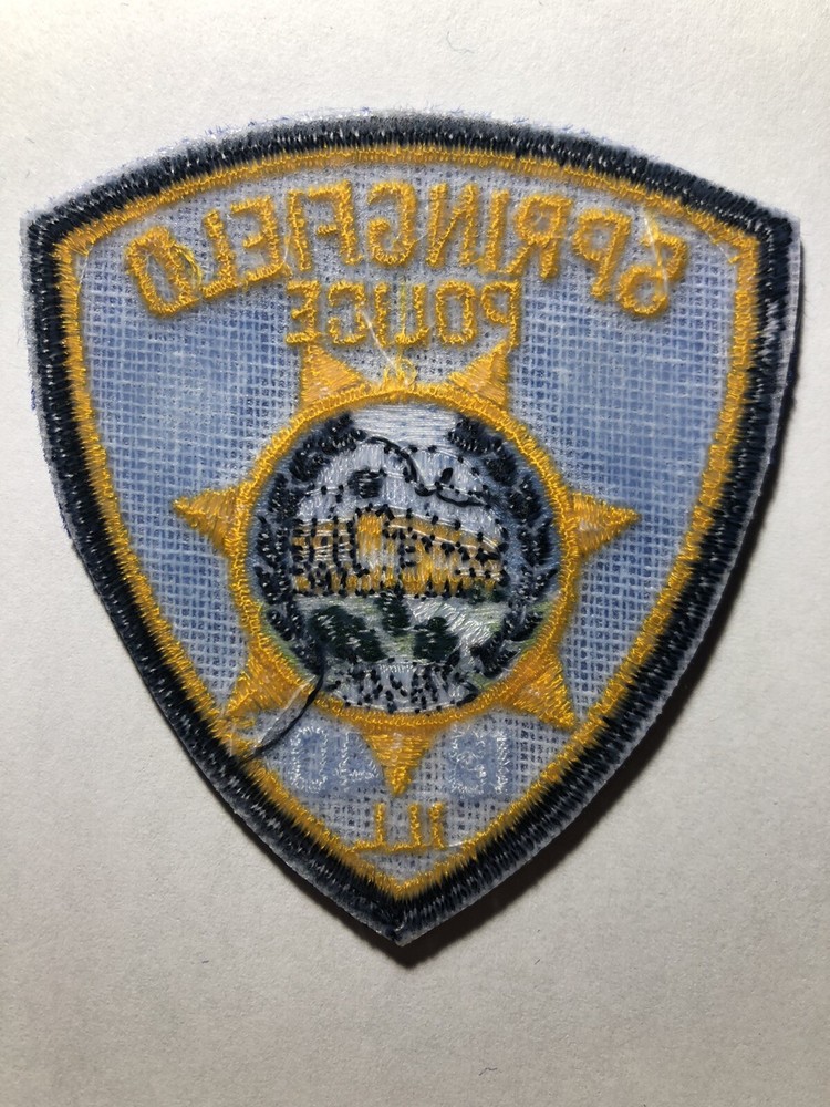 Springfield Illinois Police Hat Patch ~ Approximately 2.75” Tall