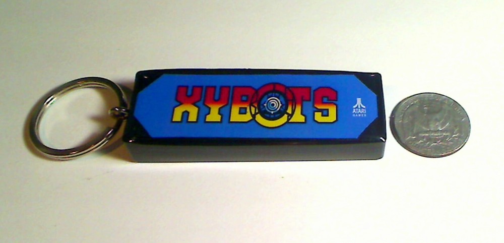 Xybots Arcade Marquee Coin Door accessory Keychain