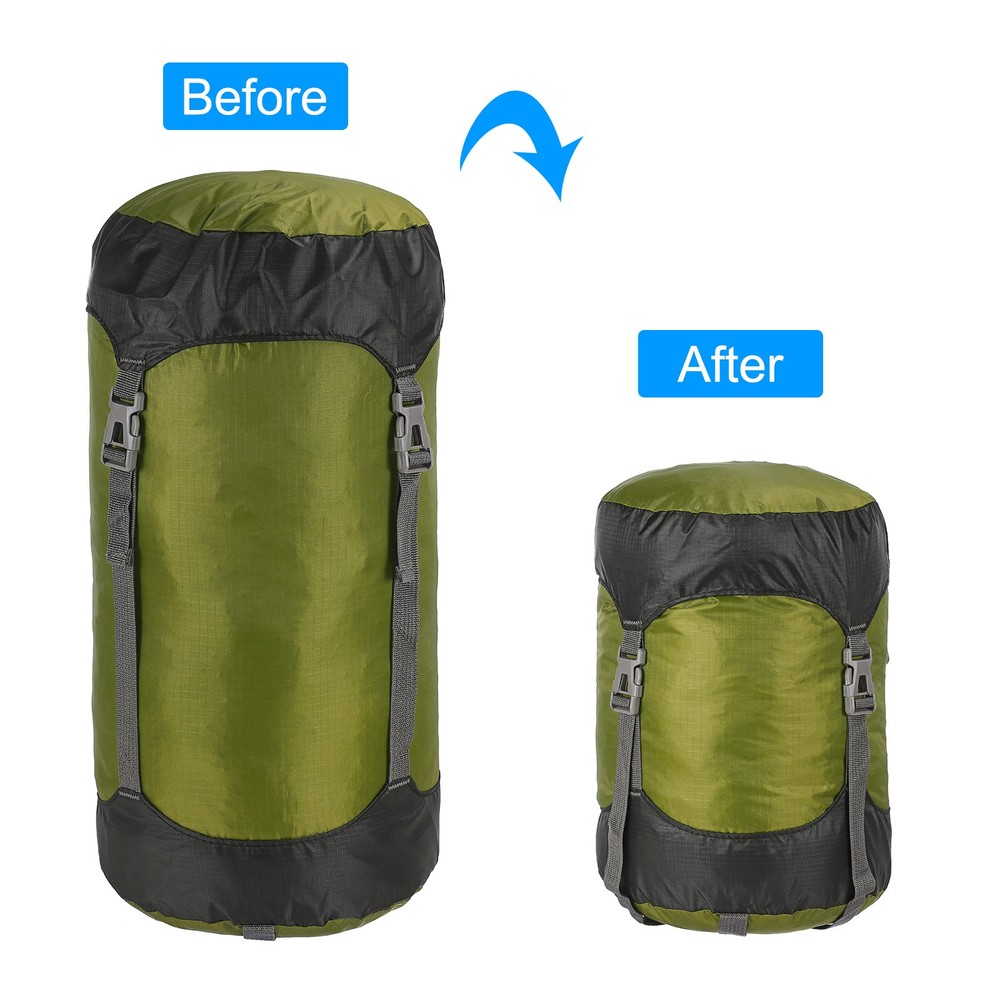 Compression Stuff Sack 8L S Size Waterproof Sleeping Bag Dark Green