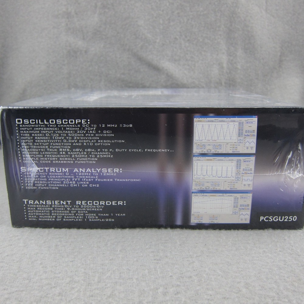 New Velleman PCSGU250 USB-Based PC Oscilloscope & Function Generator Sealed Note