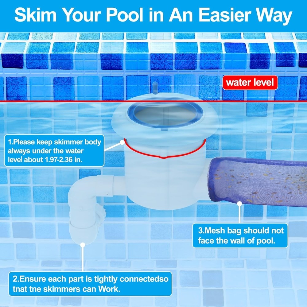 Automatic Pool Skimmer and Cleaner for Inground Pools