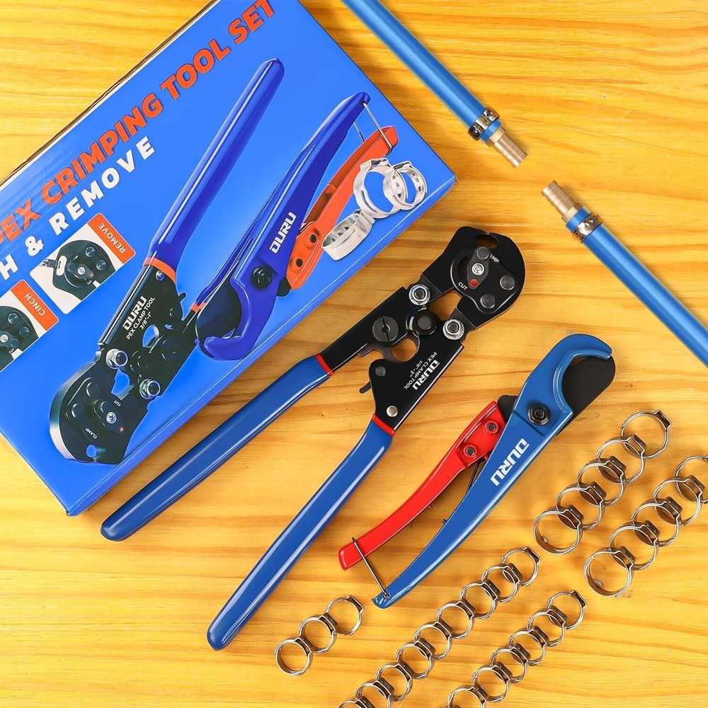 2 IN 1 Pex Crimping Tool Cinch & Remove Combo Function Pex Pipe Crimp Tool
