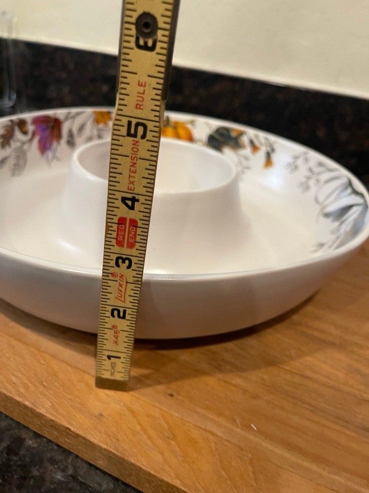 BEE & WILLOW fall CERAMIC CHIP & DIP SERVING PLATTER