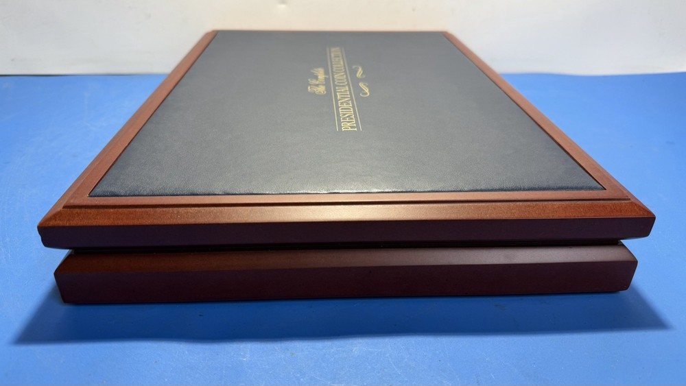 Franklin Mint Complete Presidential Coin Collection Cherry Storage Display Case