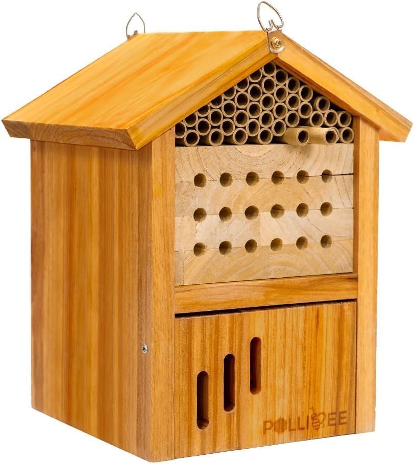 Mason Bee House -Wax Coated Bee Houses,Bee House for The Garden, Mason Bee Ho...