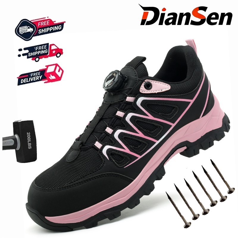 Women Work Shoes Steel Toe Safety Shoes Indestructible No Slip Casual Shoes 8-12