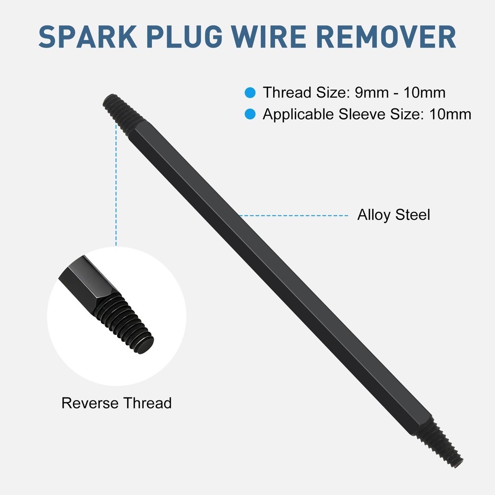 Car Broken Fracture Damaged Spark Plug Removal Tool Reverse Thread Extractor Kit