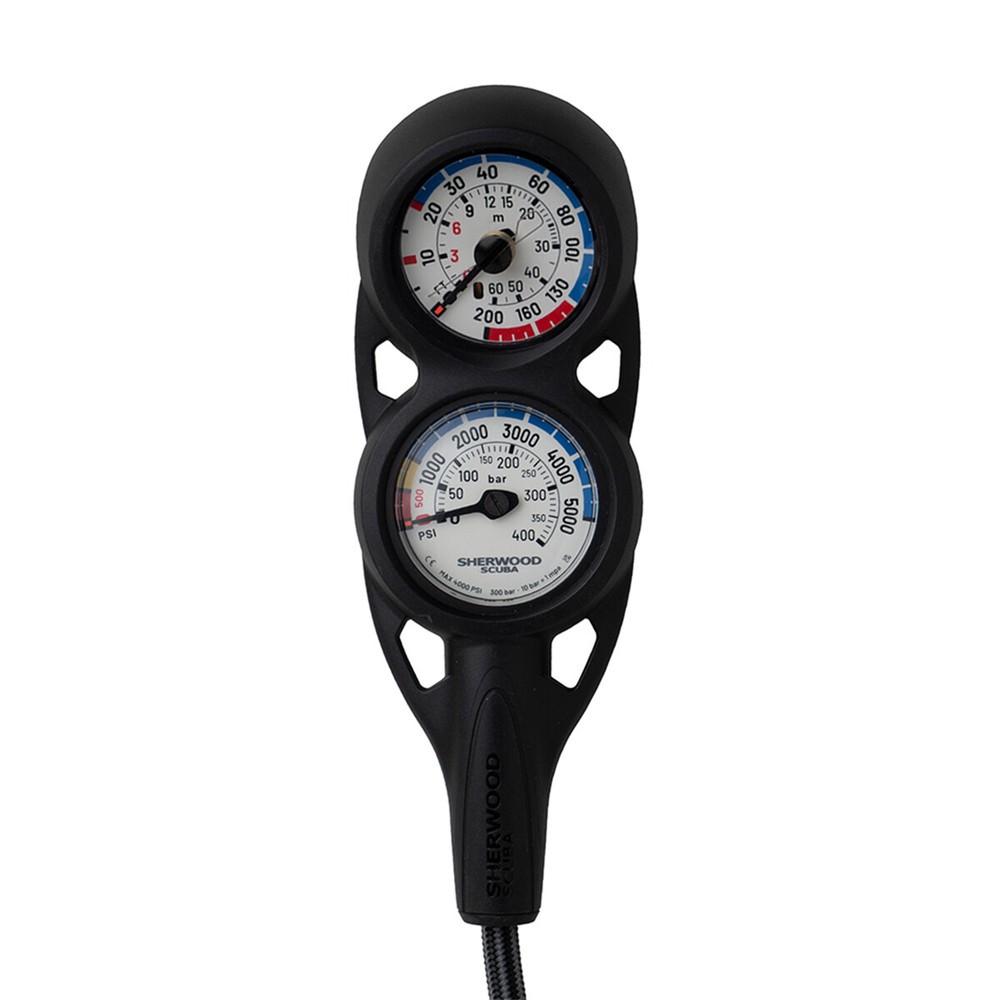 Sherwood 3 Analog Console Compass, Pressure Depth Gauge
