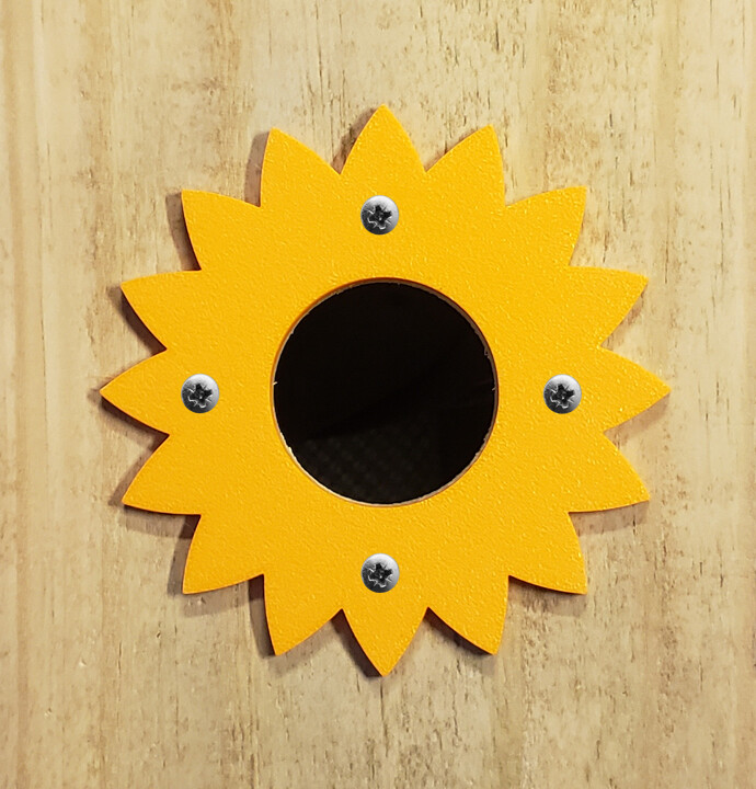 Sun Birdhouse Hole Protector - Orange (Various Size Holes)