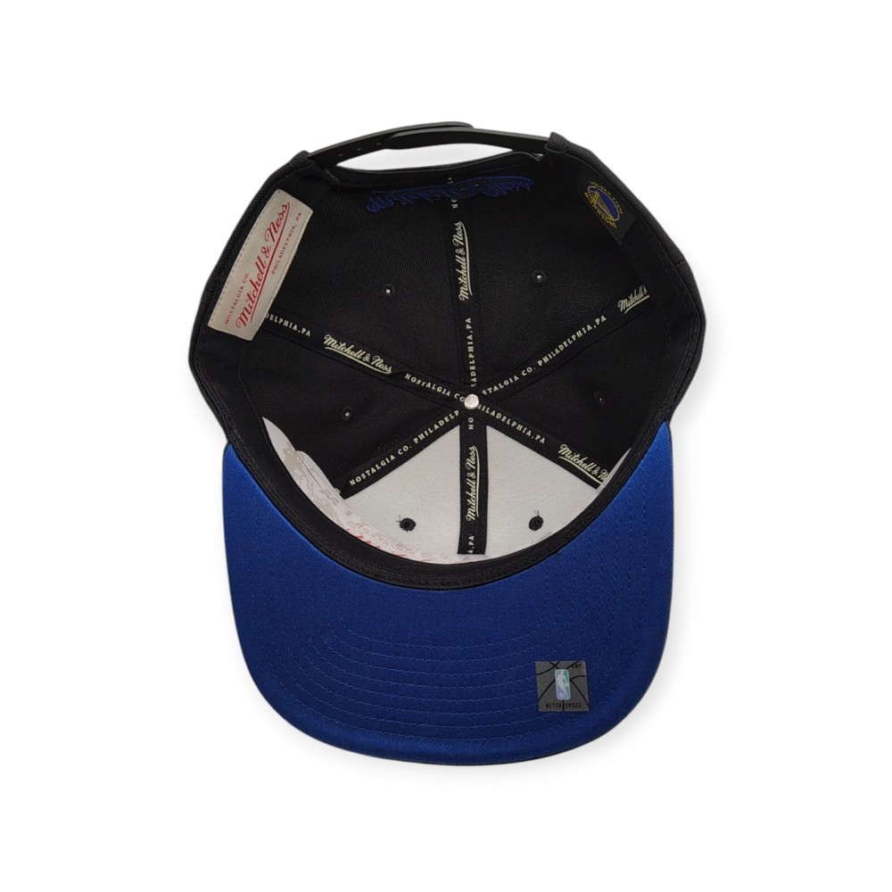 Mitchell & Ness Golden State Warriors Shattered Black Adjustable Snapback Hat