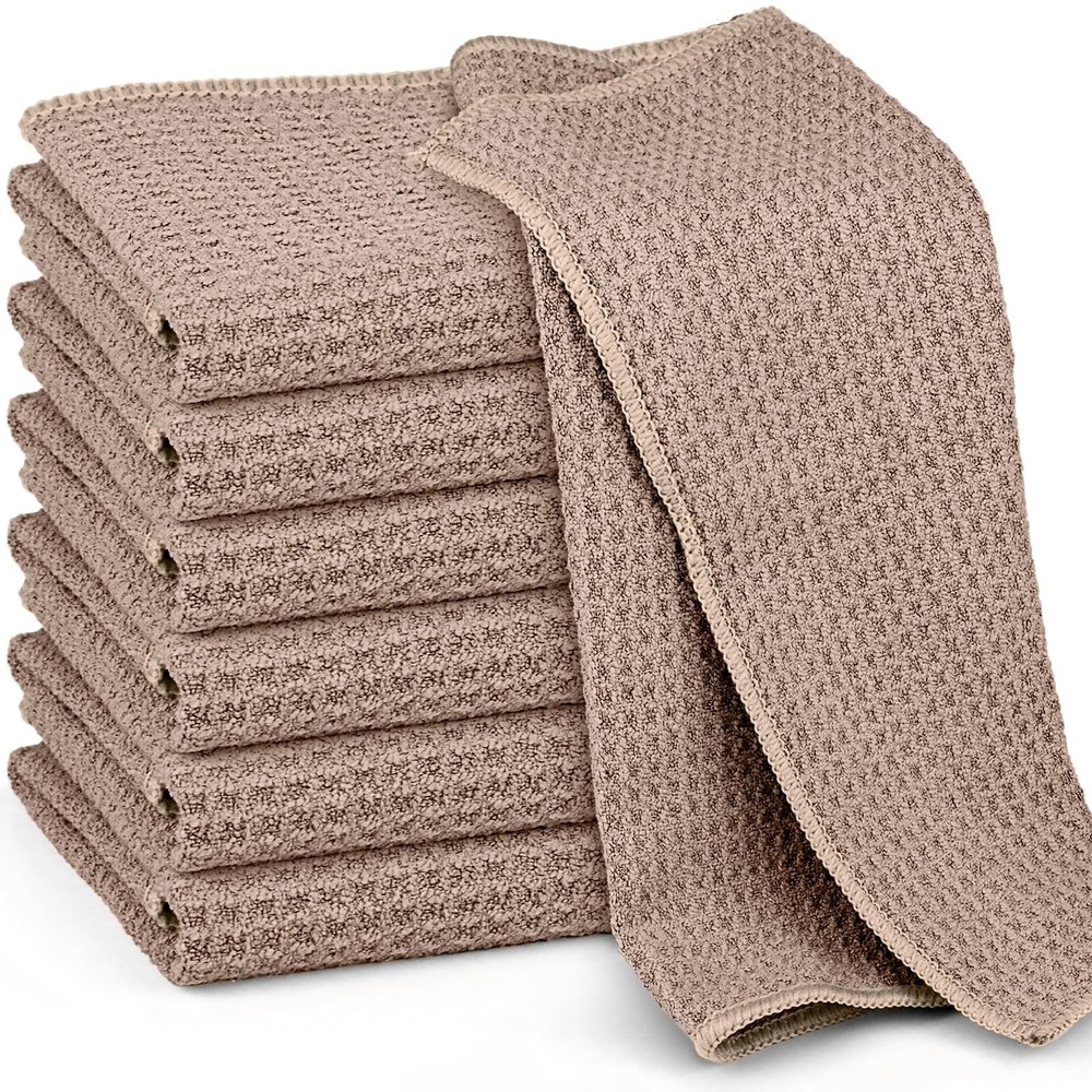 Microfiber Cleaning Cloth Waffle Weave for Dusting Absorbent Towel Quick Dryi...