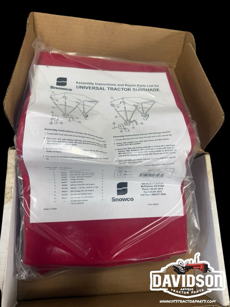 Replacement Cover, 3 Bow (48") Red canvas A-6A234