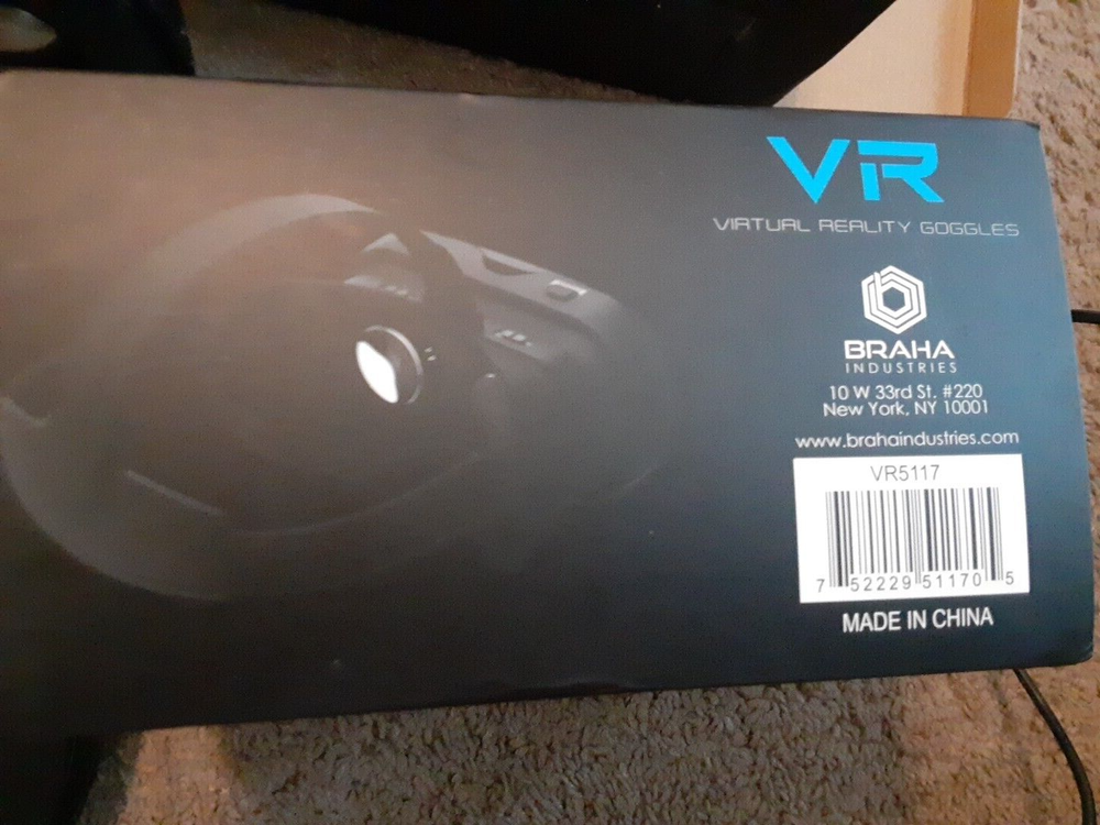 BRAHA Virtual Reality Goggles Black New In Box