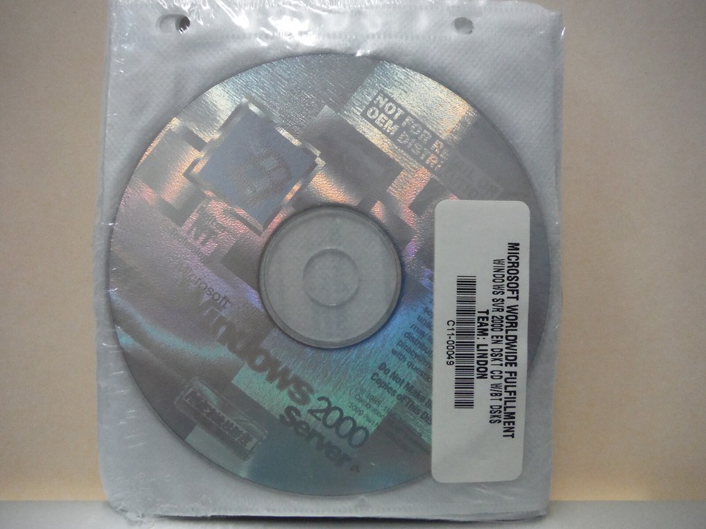 Microsoft Windows SERVER 2000 Software (New Sealed)
