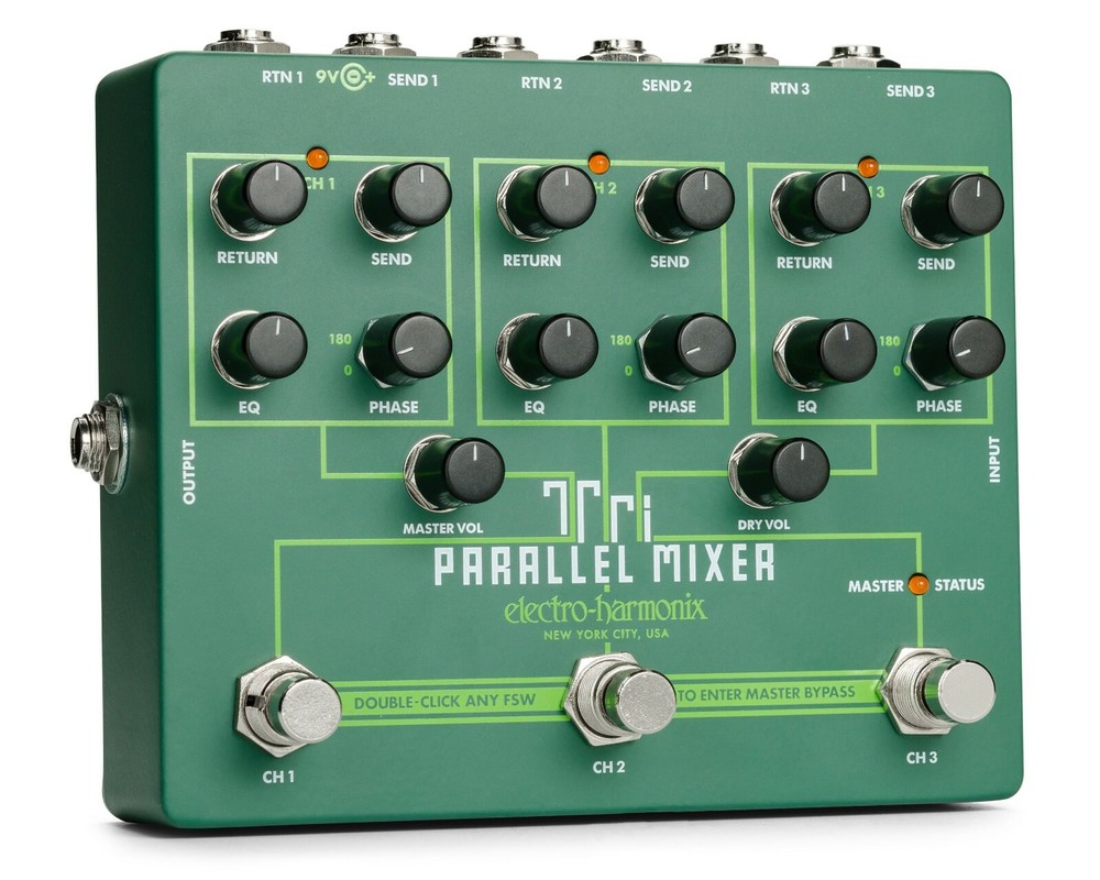 New Electro Harmonix EHX Tri Parallel Mixer Guitar Effects Pedal