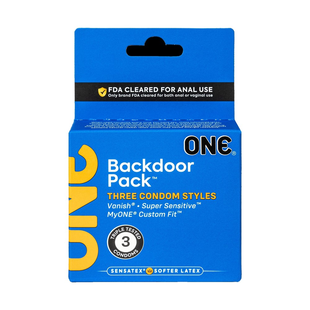 One Backdoor Condoms - Latex - 3 count