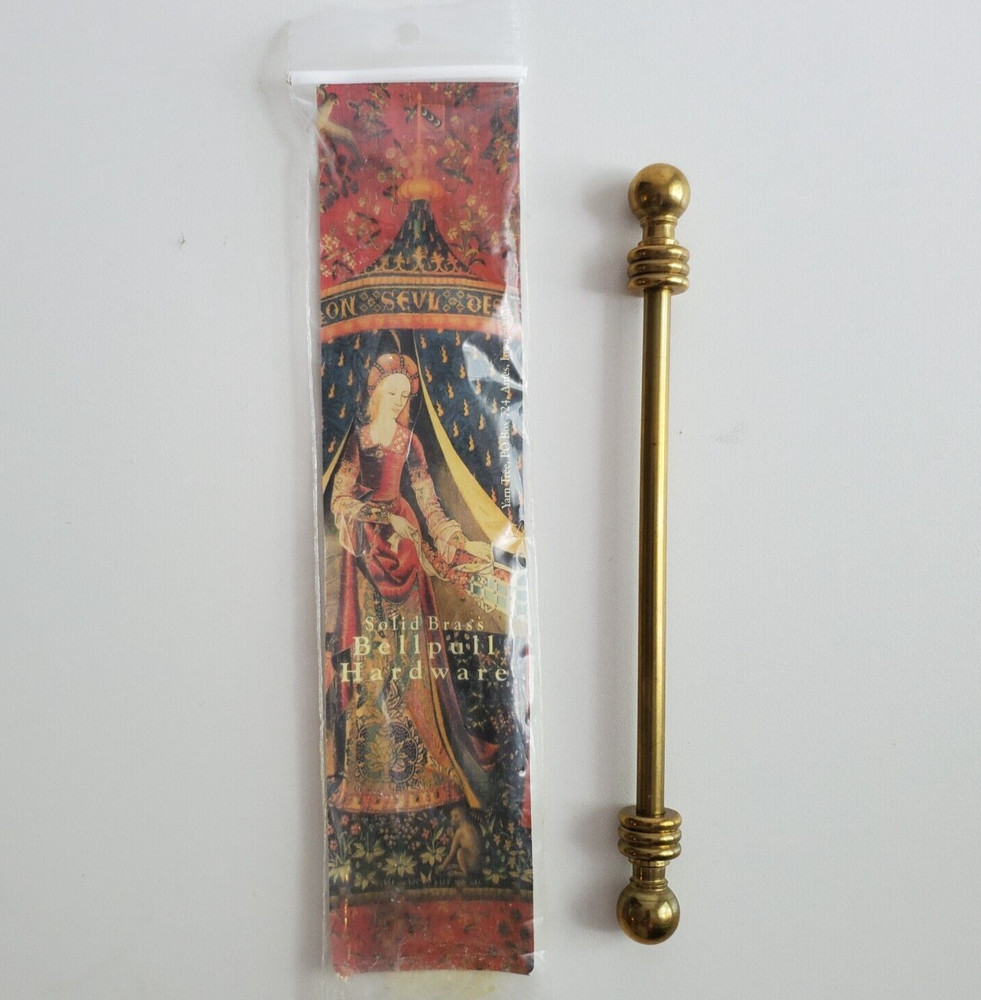 Solid Brass Bellpull Hardware from Yarn Tree Item 3551 4.5" Vintage