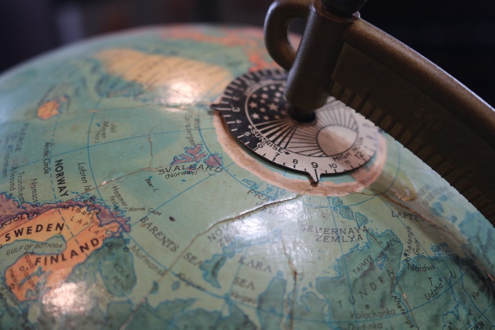VINTAGE REPLOGLE THREE-D GLOBE 12-INCH