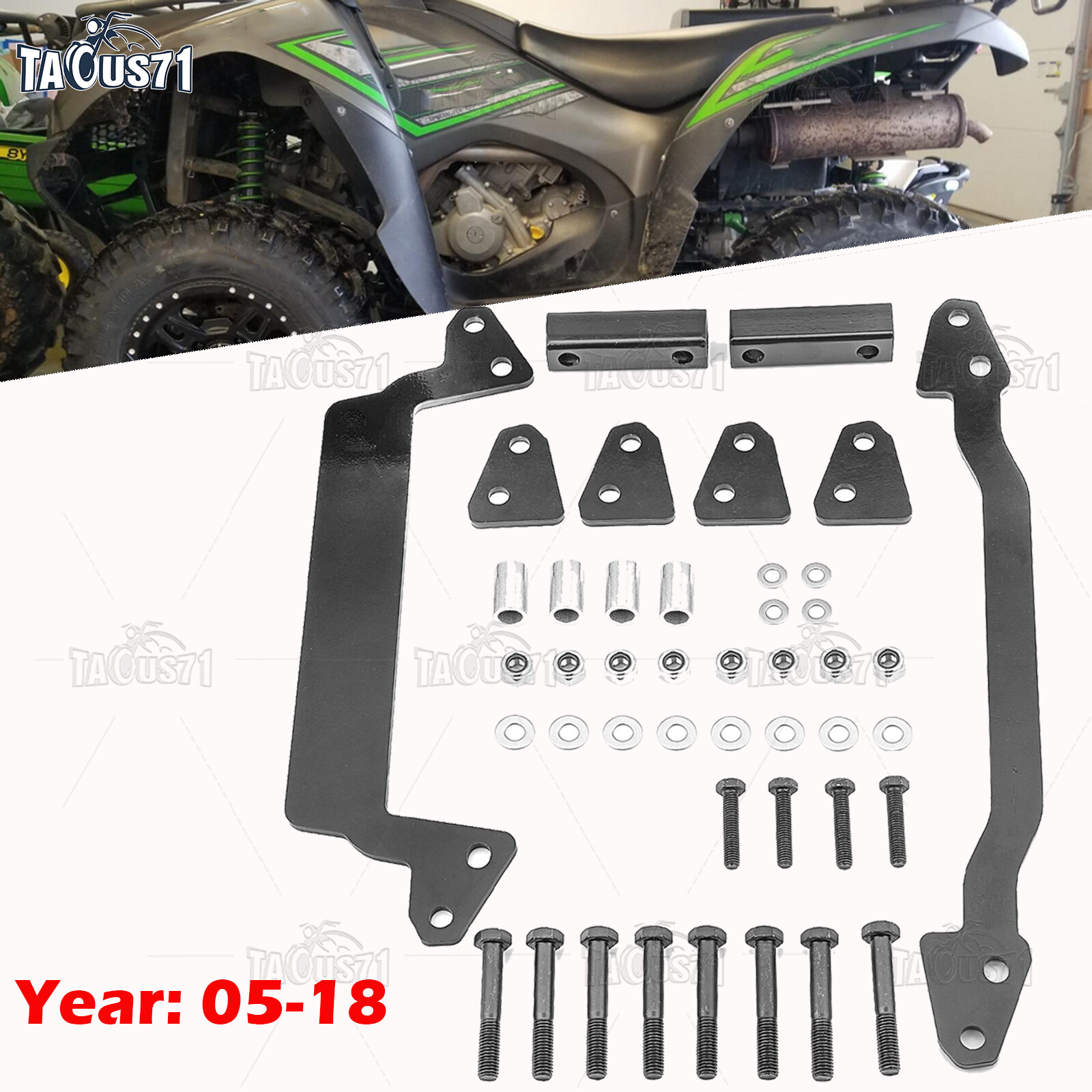 Fits 2005-2023 Kawasaki Brute Force 750i 2" Complete Full Lift Kit w/Hardware