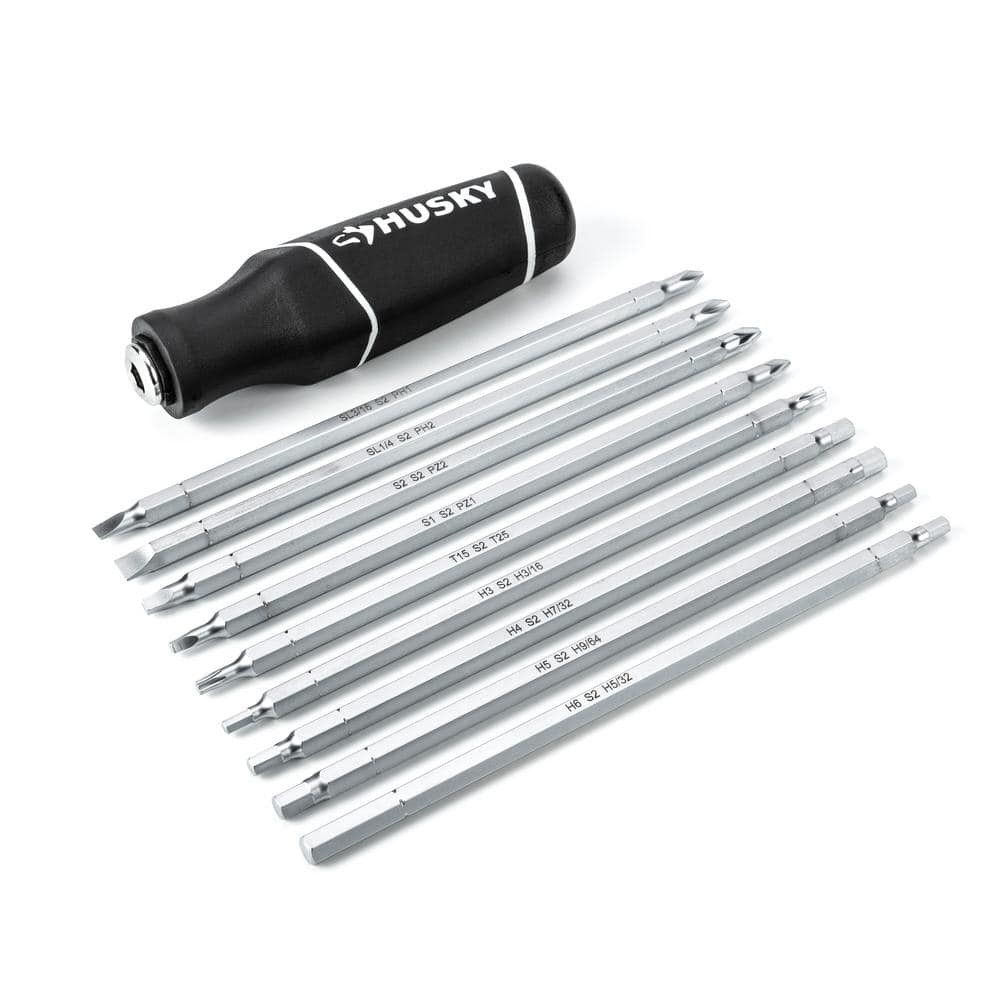 Husky Interchangeable Blade Screwdriver Set (10-Piece)