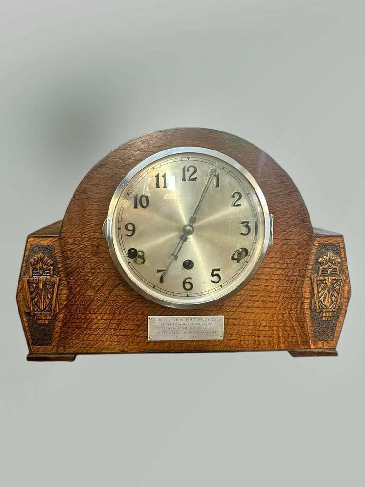 Westminster Art Deco Oak Mantle Clock C1930’s
