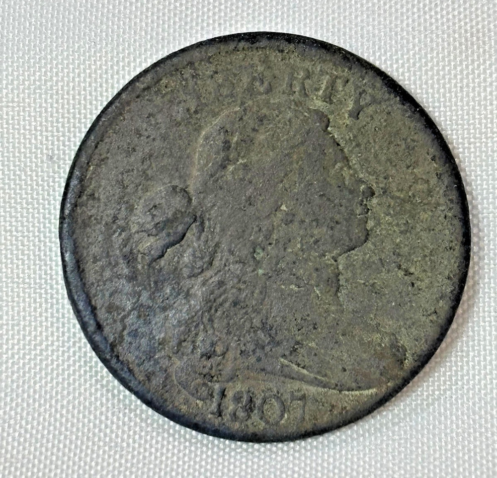 1807 Large Cent US Coin Draped Bust