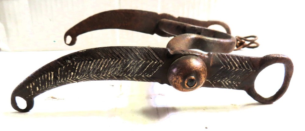Antique Straight Bit with Silver  Stripes