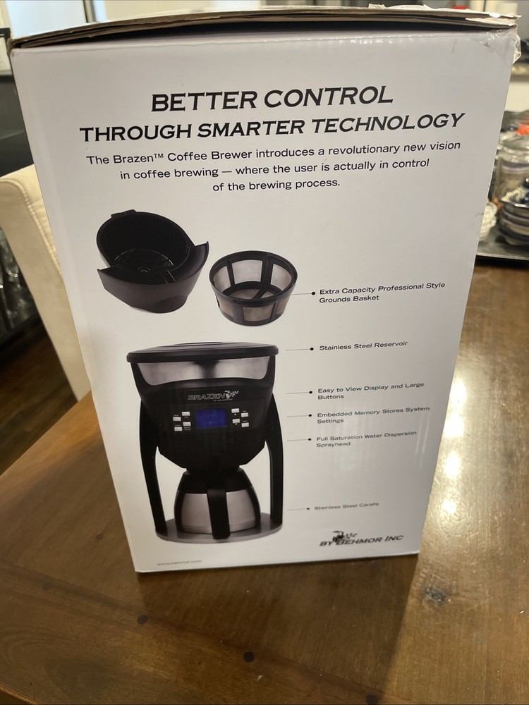 Behmor Brazen Plus Temperature Control Coffee Maker GRT1001CM Great Condition