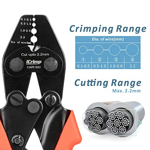 Wire Rope Crimping Tool with Cutting Function for Cable Railing, Hand CWR1522