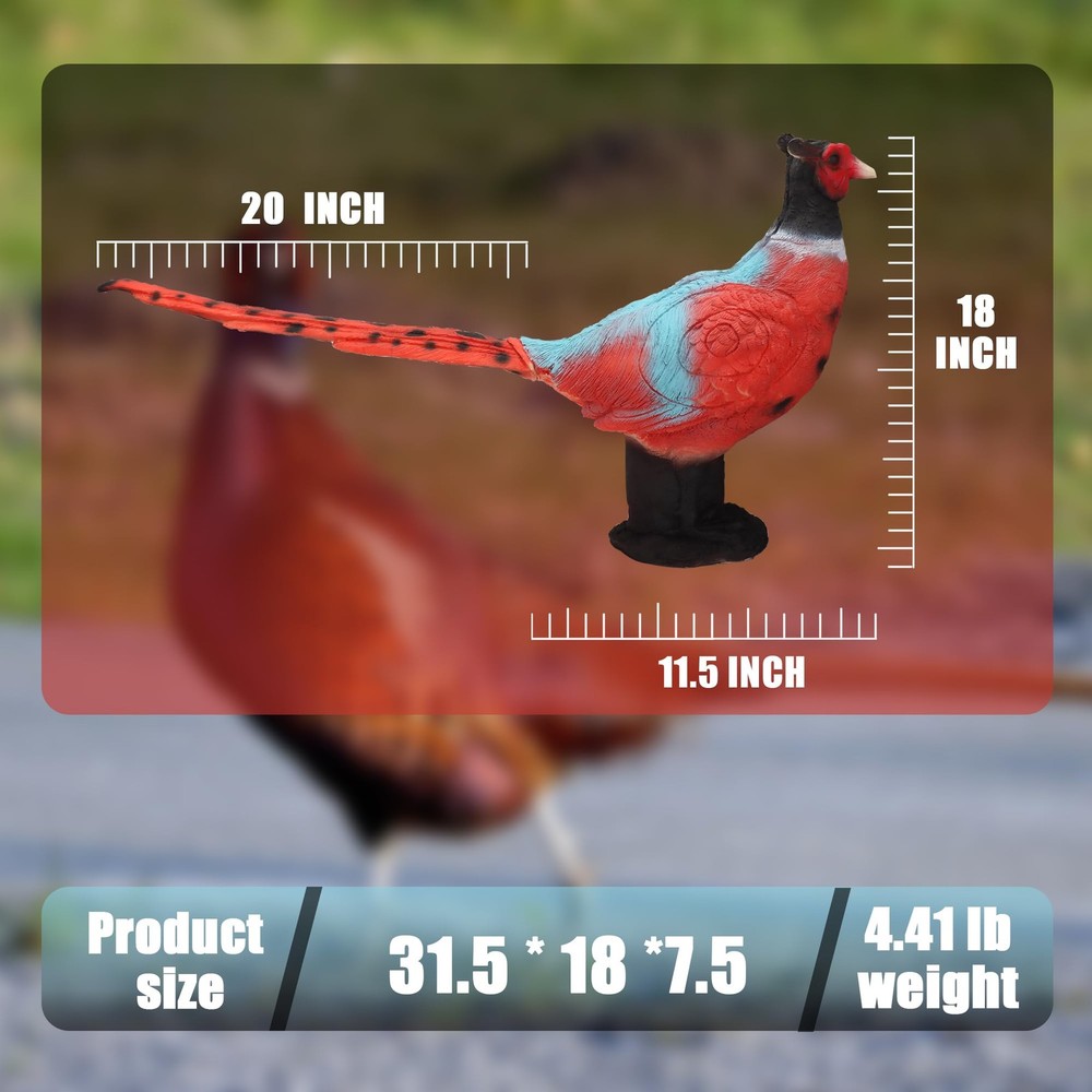 3D Pheasant Archery Target with TwoSided Shooting Range for Bow Training