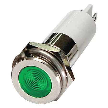 Flat Indicator Light, Green, 120Vac, 24M139