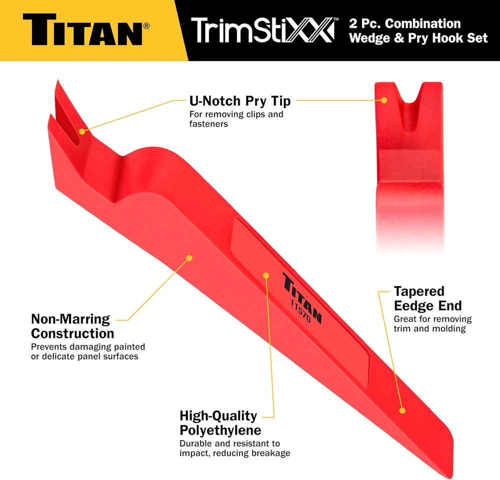 Titan 2-Piece Wedge and Pry Hook Set Combination Tool Set