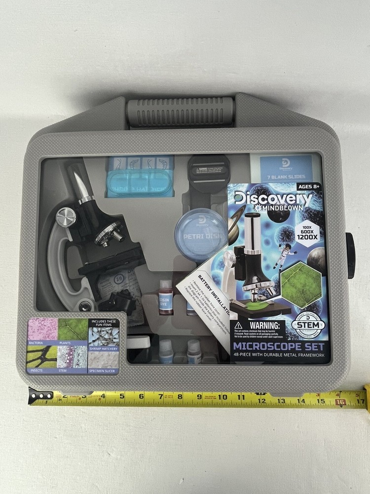 Discovery #Mindblown Microscope Set 48-Piece with Durable Metal Framework