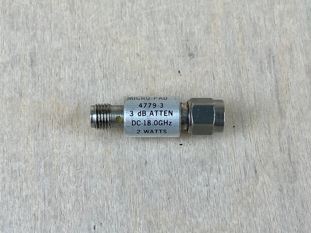 Narda Micro-Pad 4779-3 Fixed Attenuator 3dB DC - 18GHz 2W SMA RF