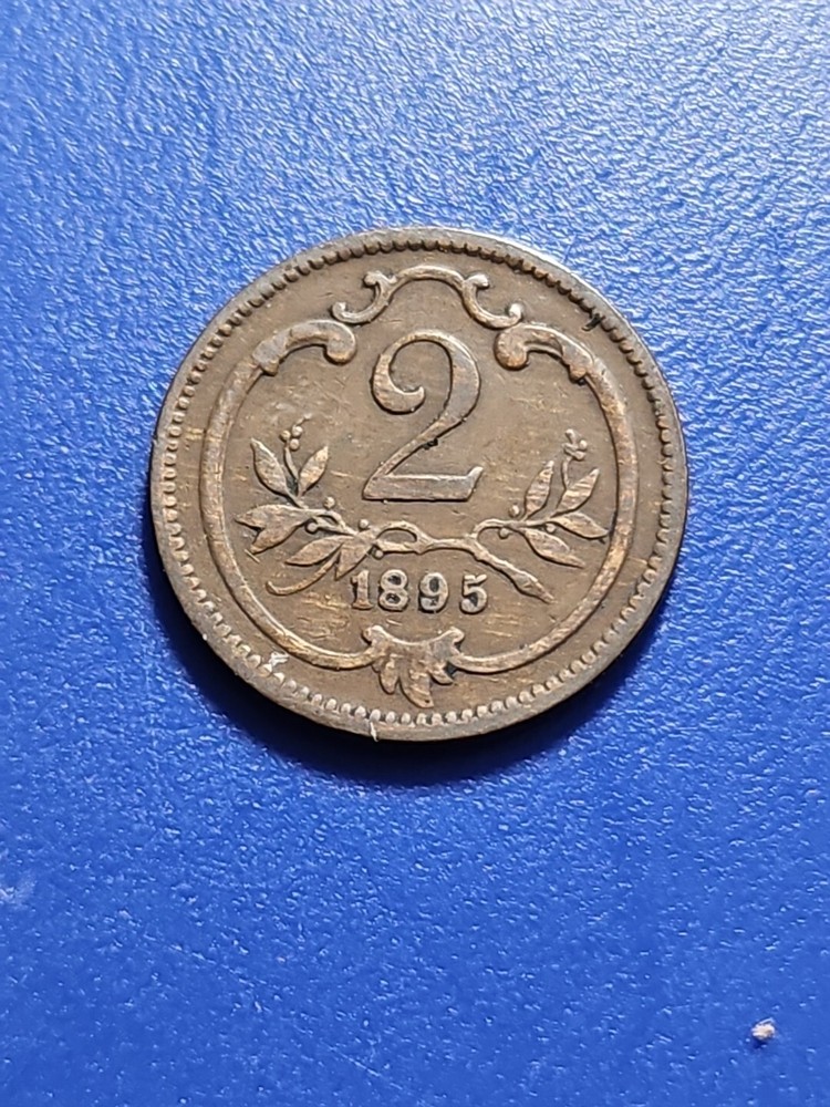 1895 Austria 2 Heller Coin (KM.#2801)