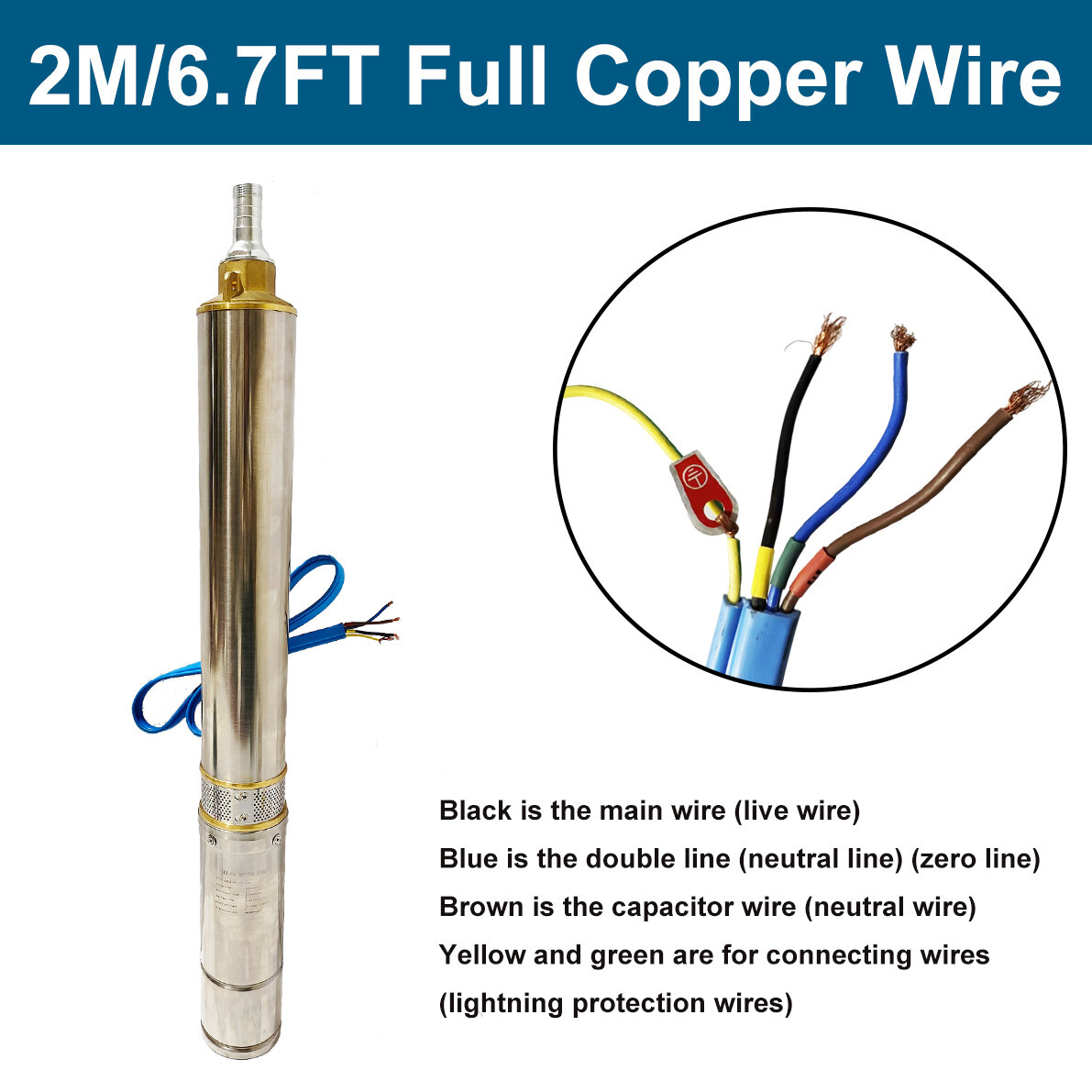 600W DC 48V 4in Solar Pump Submersible Pump Bore Deep Well Pump+MPPT Controller