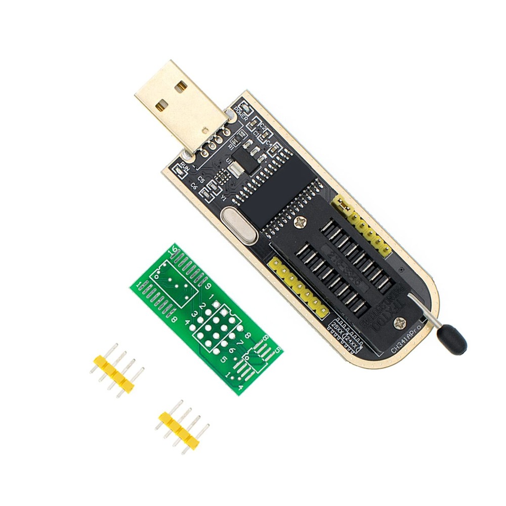 USB Programmer CH341A 24 25 Series Flash Module with SOIC8 SOP8 Test Clip...