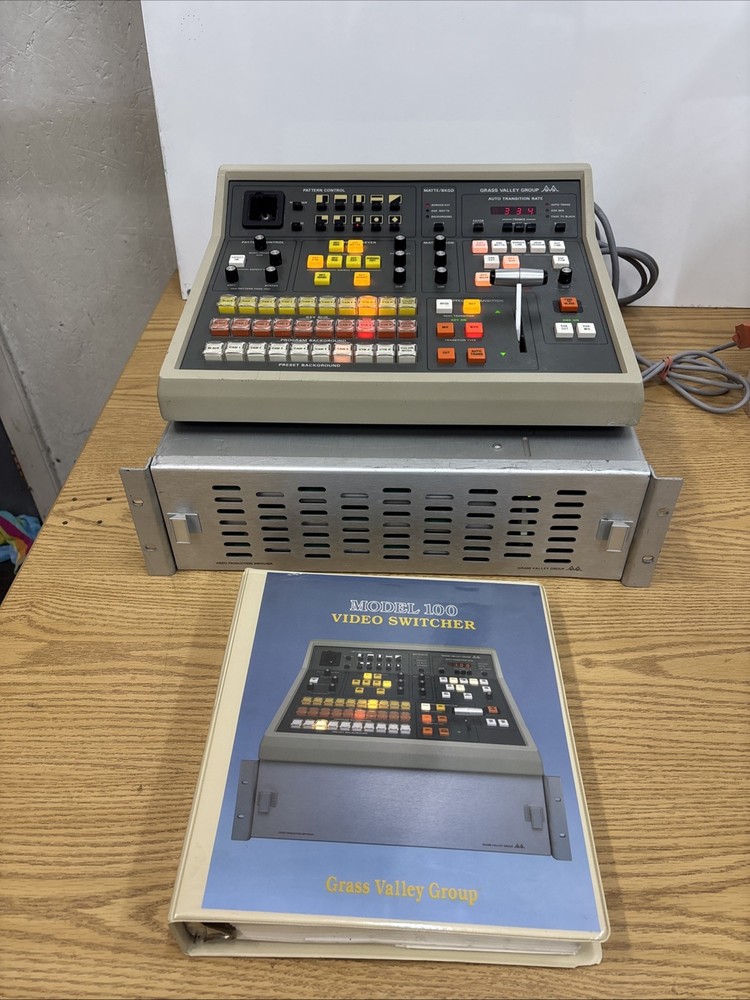 Grass Valley Group Model 100 Switcher w/Electroincs Frame ***Powers On