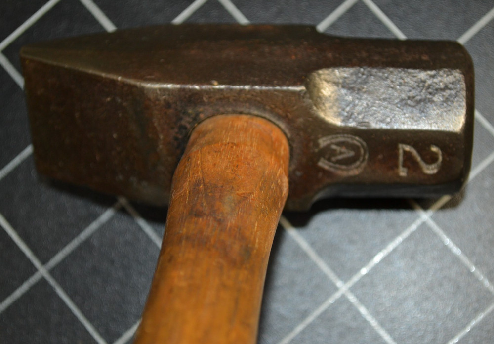 ATHA - 2# - CROSS PEIN ENGINEERS' HAMMER - ALL ORIGINAL