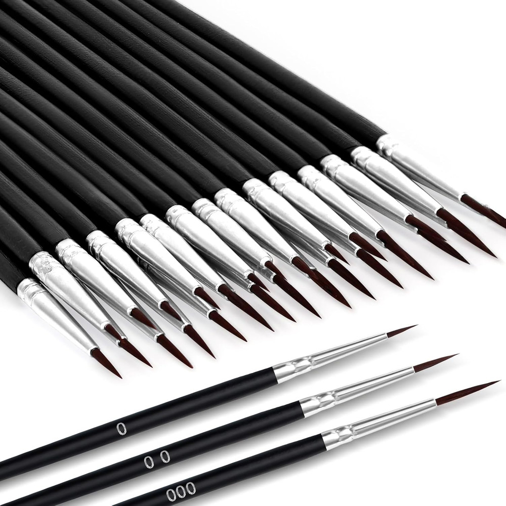 30 Pcs Tiny Detail Paint Brushes Set, Micro Small Paint Brush with 3 Sizes, Mini