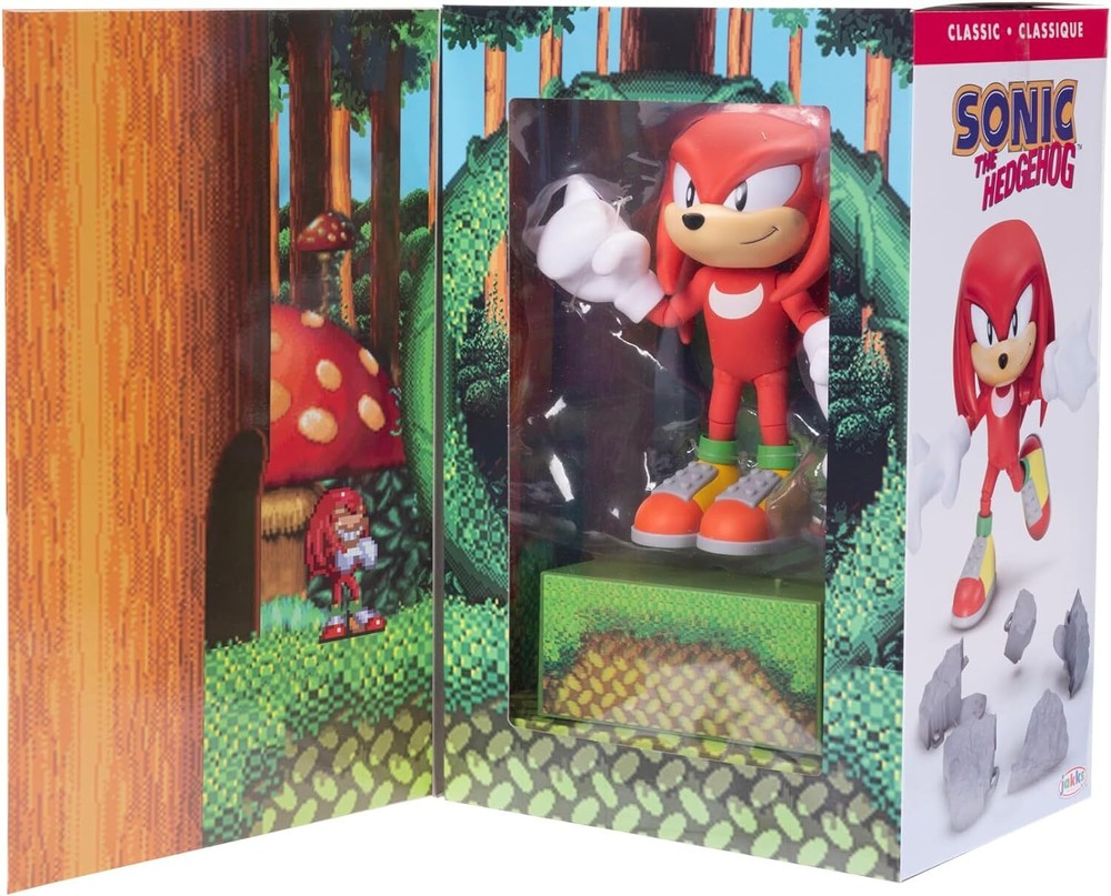 Sonic the Hedgehog 6-inch Knuckles Action Figure with Customizable Face...