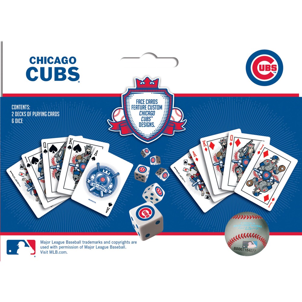 MasterPieces - Chicago Cubs - MLB 2-Pack Playing Cards & Dice Set